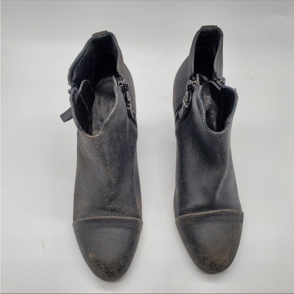 Rag & Bone Margot Distressed Black Leather Double-zip Ankle Boots EU 38.5 US 8.5 - Picture 3 of 7